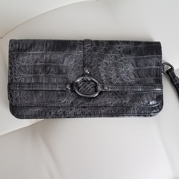Gray gunmetal Wristlet purse - Picture 3 of 8